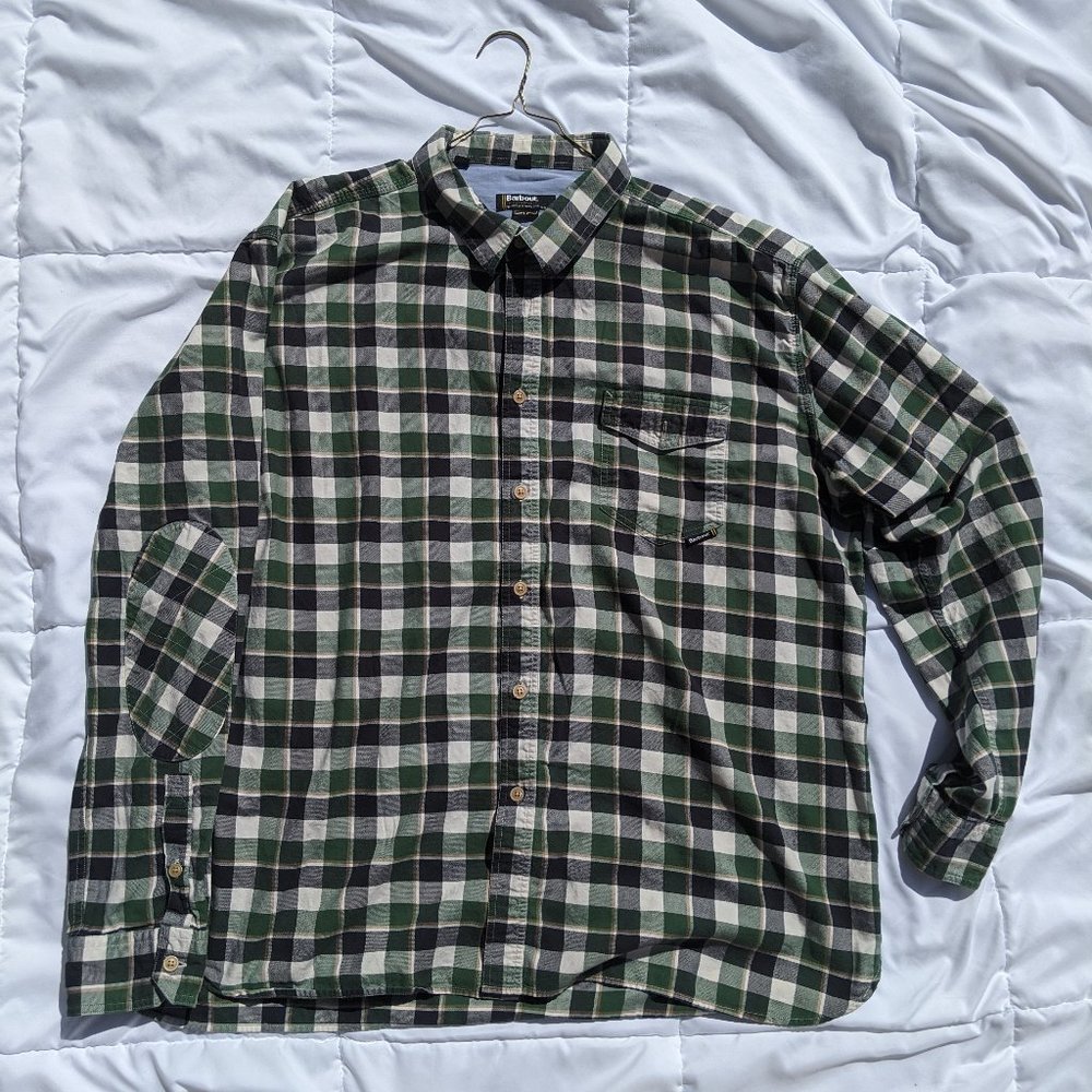 Barbour XXL Green & Blue Plaid Buttondown